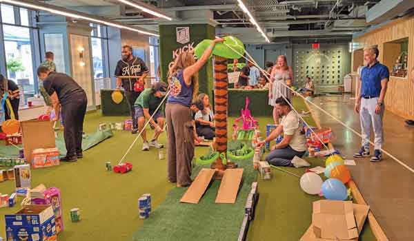 Mini-Golf-Charity-Team-Building-Setup